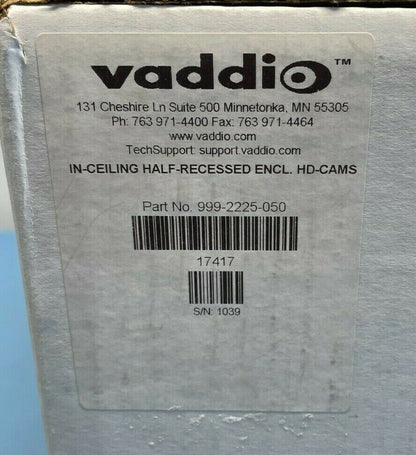 Vaddio In-Ceiling Half-Recessed Enclosure for HD-20/19/18 PTZ Cameras
