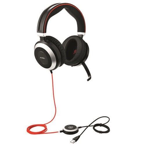 Jabra Evolve 80 Stereo MS Noise Canceling Headphones Wired Headset 7899-823-109