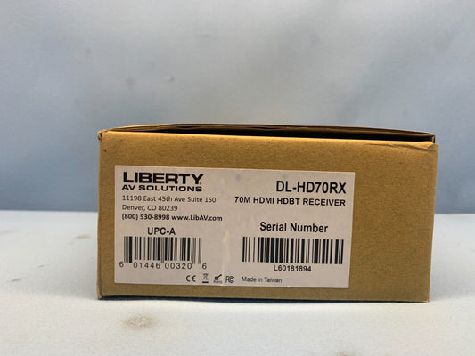 Liberty DigitaLinx DL-HD70RX 2-Way PoE HDBT Receiver, 70m