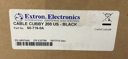 Extron Cable Cubby 200 US Black w/ US AC 60-716-0A