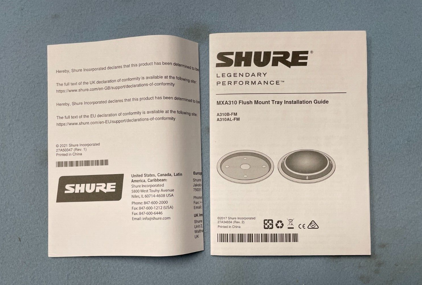 Shure A310B-FM Flush Mount Adapter (Black)