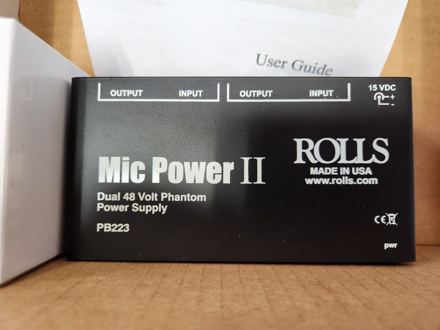 Rolls PB223 Mic Power II Dual 48V Phantom Power Supply Made is USA