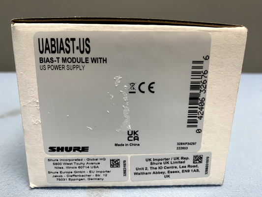 Shure UABIAST-US Bias-T Module In-Line Power Adapter 12V DC