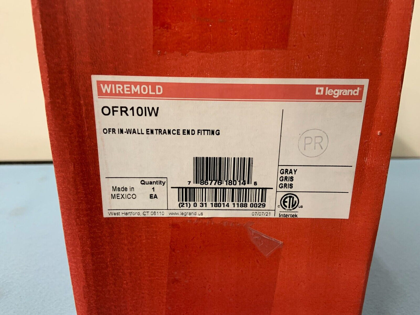 Legrand OFR10IW Wiremold ORF Series Products In-Wall Entrance End Fitting