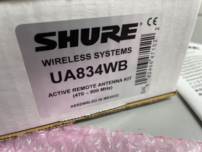 Shure UA834WB In-Line Antenna Amplifier for Remote Mounting - 470-902 MHz