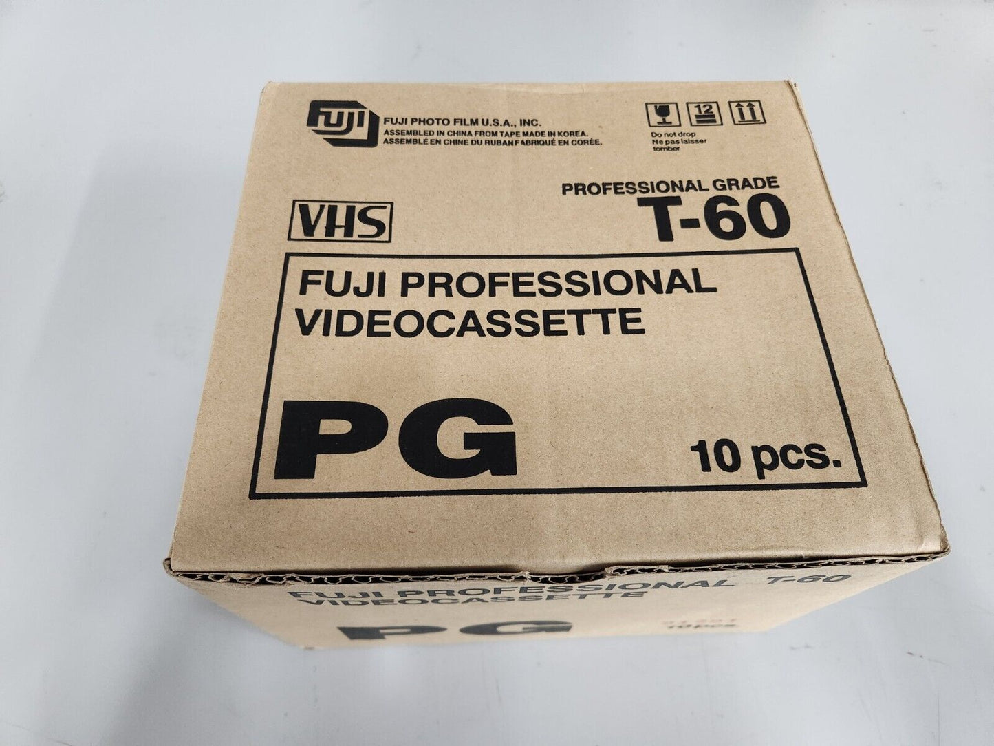 FUJI Blank Professional Grade Videocassette T-60 VHS Tapes PG Series LOT OF 10