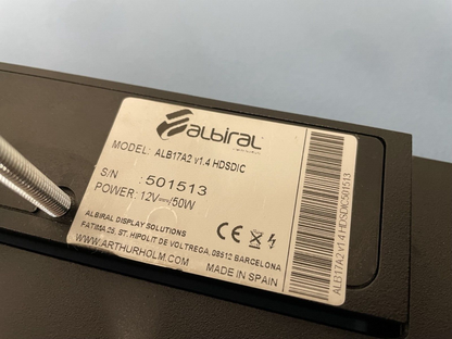 Albiral Display / Arthur Holm 17" Manually Folding Monitor ALB17A2 with Camera &
