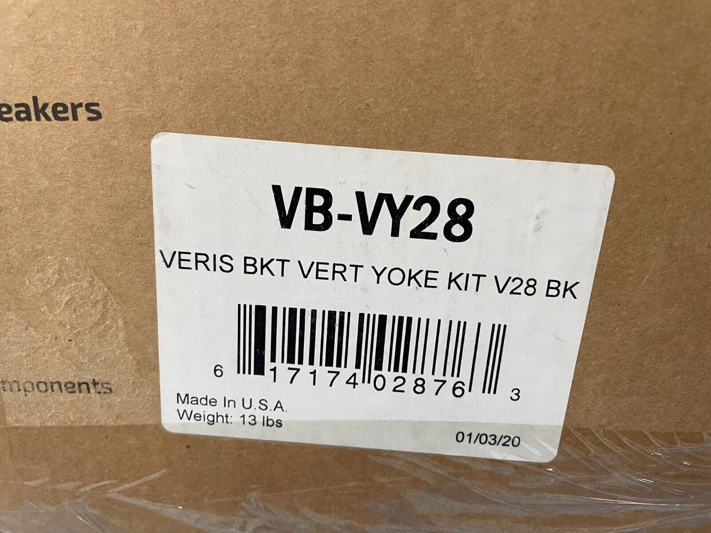 Community VB-VY28 Vertical Yoke Kit for Veris2-28 Speaker, Black