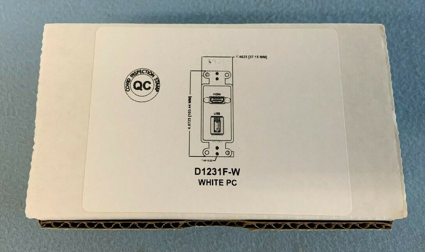 Lot of 9 - COVIDAV Decora HDMI Female, Keystone USB-3-AA, White - D1231F-W