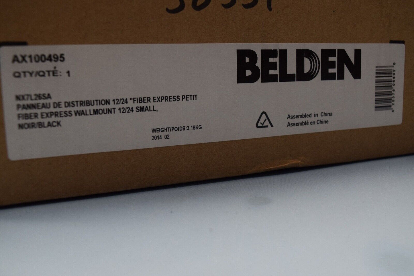 Belden AX100495 Fiber Express Wallmount Patch Panel - 12/24 Small BLACK