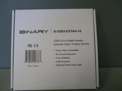 Binary B-USB3-EXTAA-10 Extender Cable 10 Meter/32.8 ft