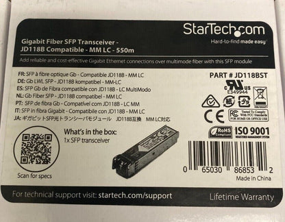 StarTech JD118BST Lot of 3 - Gigabit Fiber SFP Transceiver- MM LC - 550m