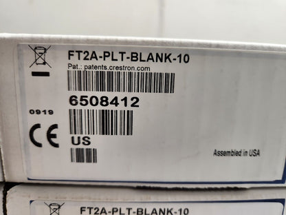 Crestron FT2A-PLT-BLANK-10 FlipTop FT2 Blank Plate Modules 6508412 LOT OF 4 NEW