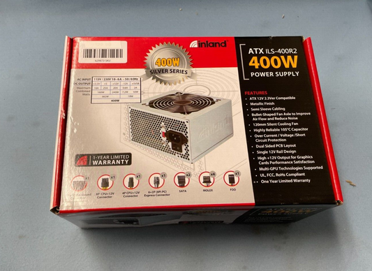 Inland ATX ILS-400R2 Power Supply 115V/230V - 60/50 Hz