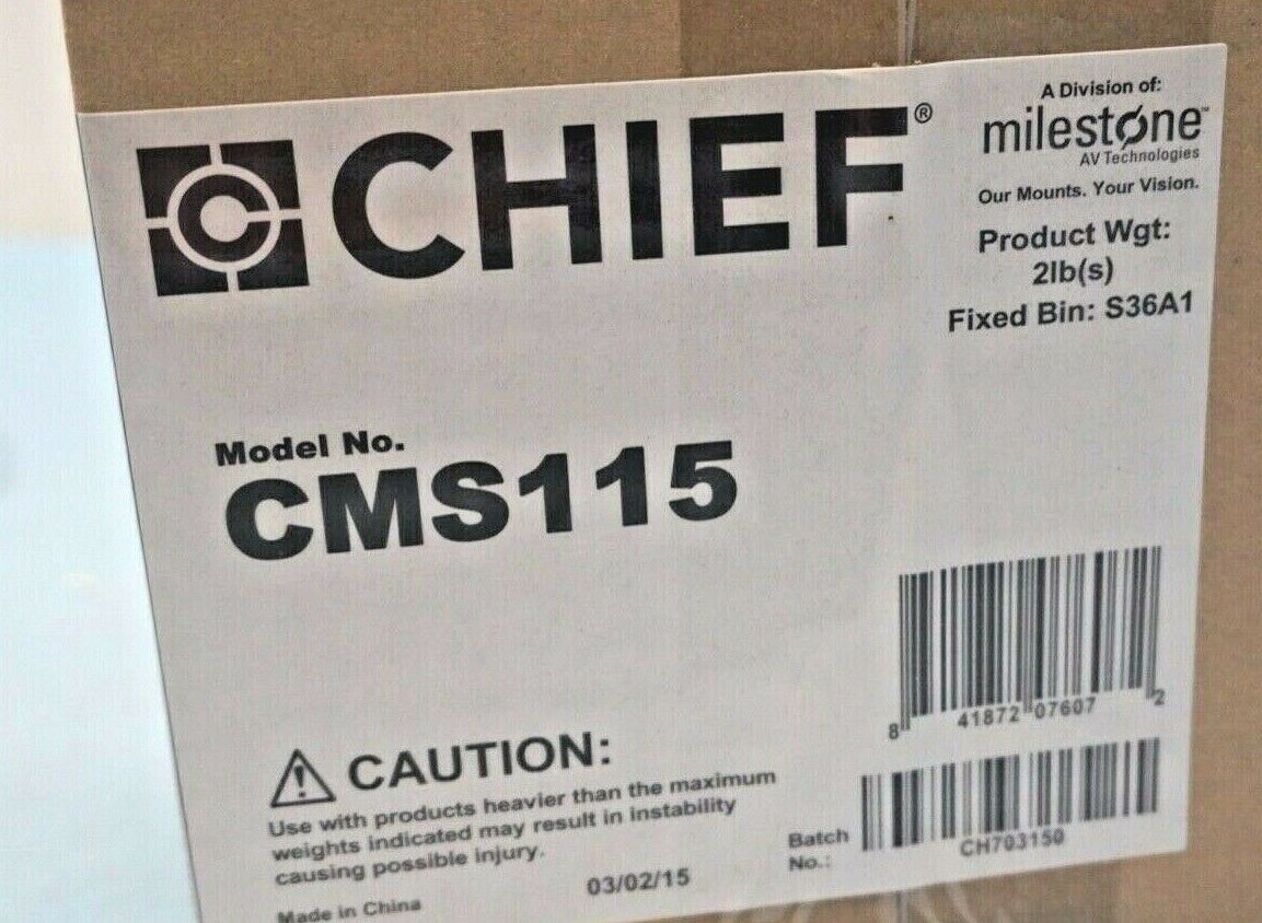Chief CMS115 CMS 115 6" (152mm) Low-Profile Speed-Connect Ceiling Plate