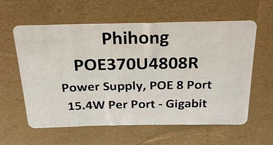 Phihong POE370U-480-8-N-R Power Over Ethernet; 370W Full Power, 8 Port