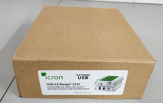 Icron Two-Port USB 2.0 Ranger 2312 CAT 5e/6/7 Extender System NEW