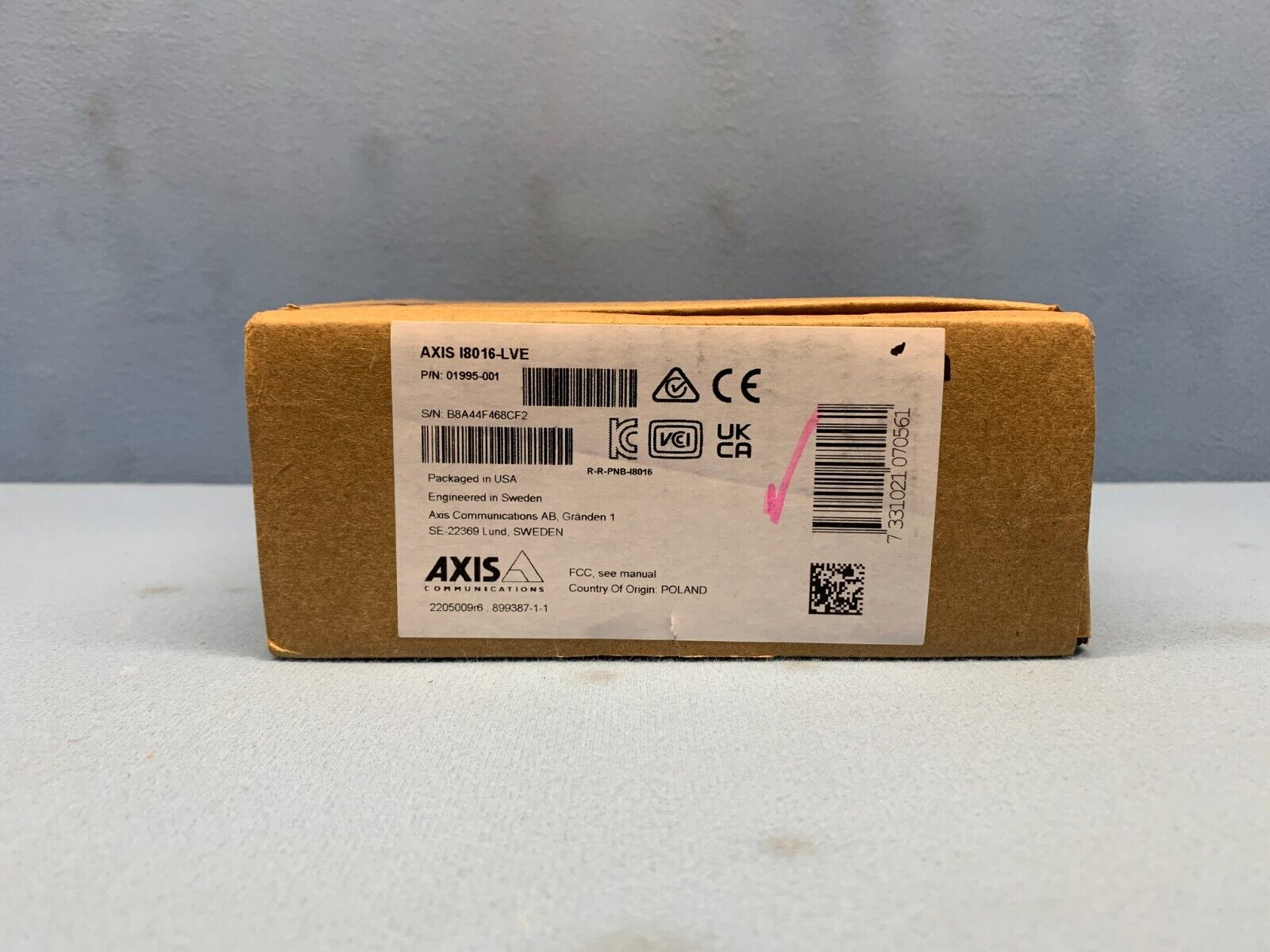 Axis I8016-LVE / 01995-001 Network Video Intercom (NEW/Sealed) – LPAV