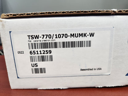 Crestron TSW-770/1070-MUMK-W Mullion Mount Kit for TSW-770, White | 6511259