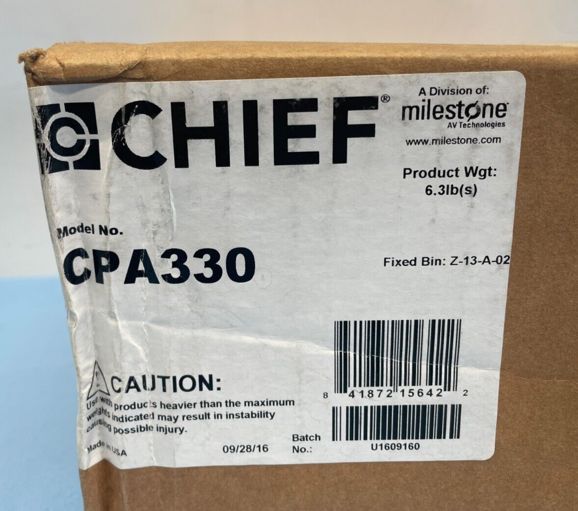 Chief CPA330 / Pin Connection Offset Ceiling Plate / Black – LPAV