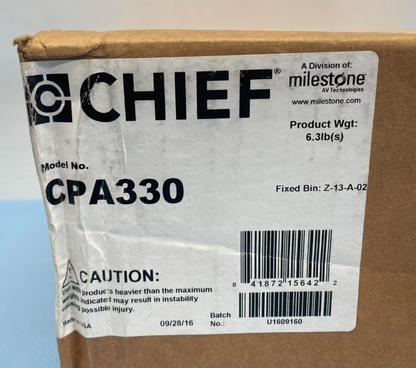 Chief CPA330 / Pin Connection Offset Ceiling Plate / Black