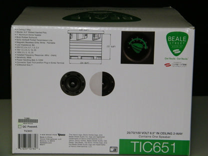 Beale Street Audio TIC651 / 6.5" 70/100V in ceiling 2-way speaker