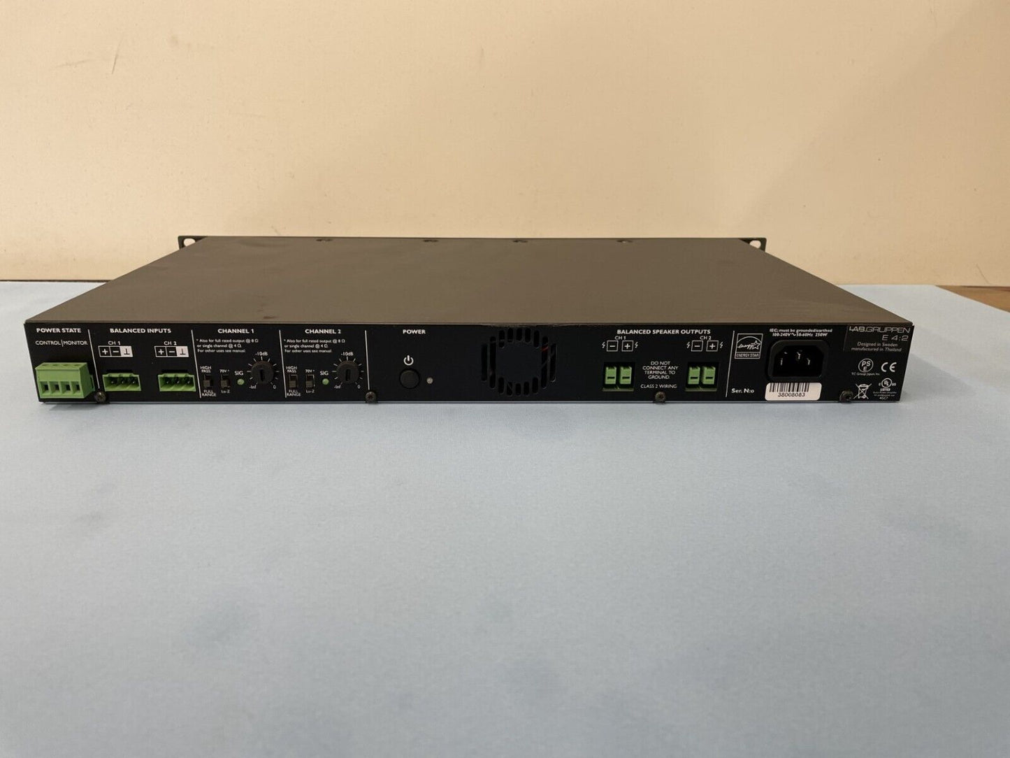 Lab Gruppen E Series 4:2 400-Watt Pro Audio Power Amplifier w/ 2 Output Channels