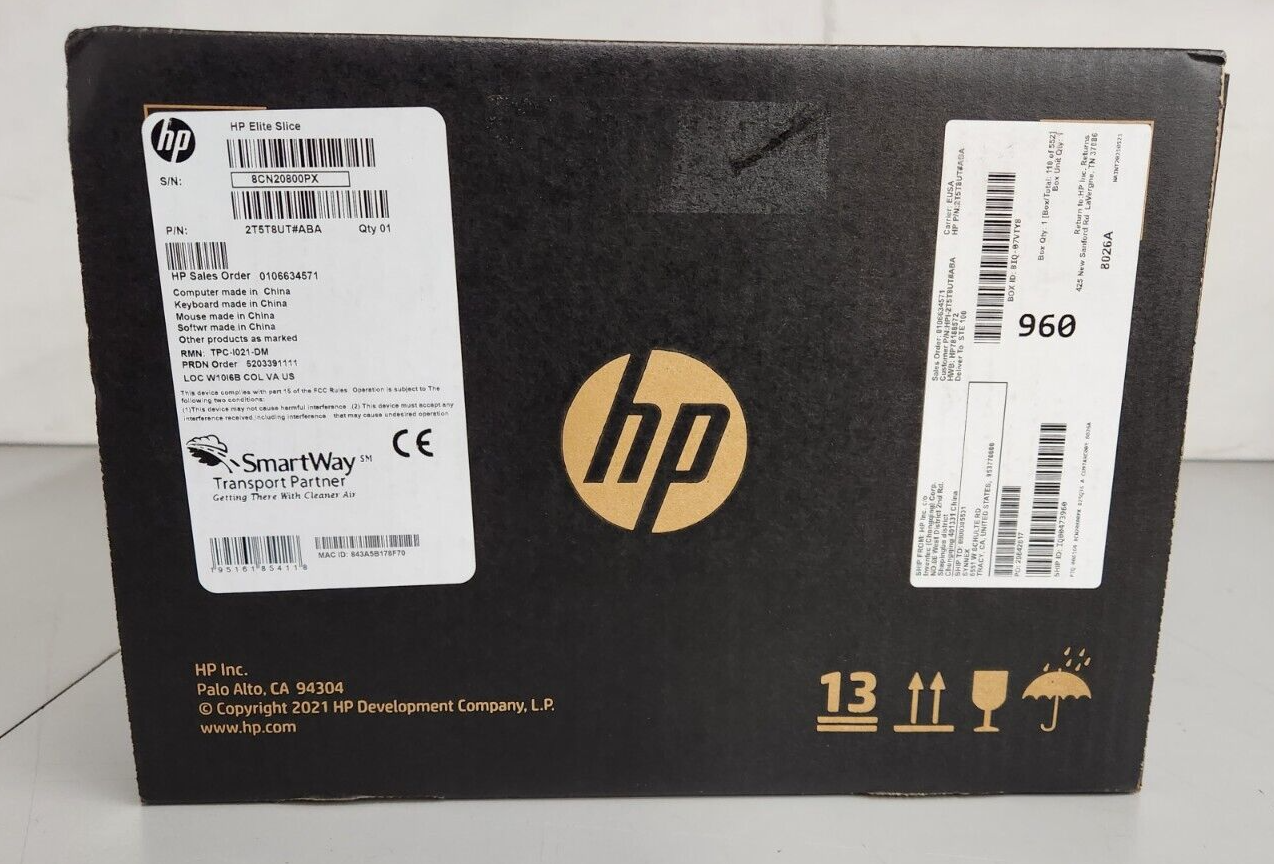 HP Elite Slice 2T5T8UT G2 Desktop Computer i5-7500T 8GB 128GB SSD W10 Teams Room