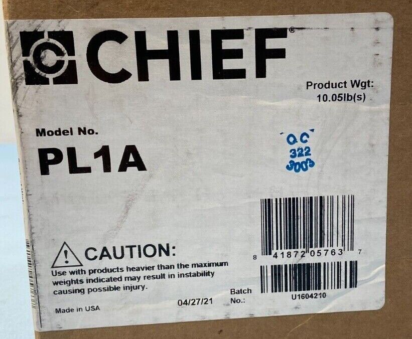 Chief Model PL1-A , PL-1 Series Projector Lock Security Enclosure