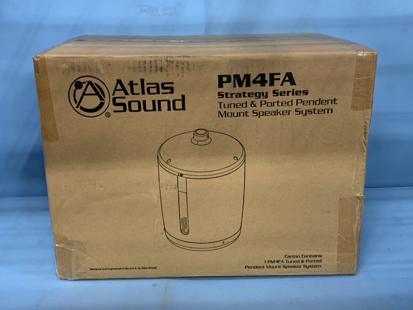 Atlas Sound PM4FA-WH / 4" 2-Way Pendant Mount Speaker / 70.7V-16W Transformer