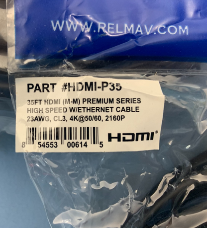 Herman Pro AV 35' Premium Series High Speed HDMI w/ Ethernet HERHDMIP35 Lot of 3