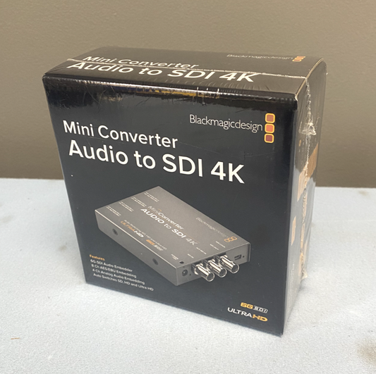Black Magic Design Audio to SDI 4K Mini Converter CONVMCAUDS4K NEW