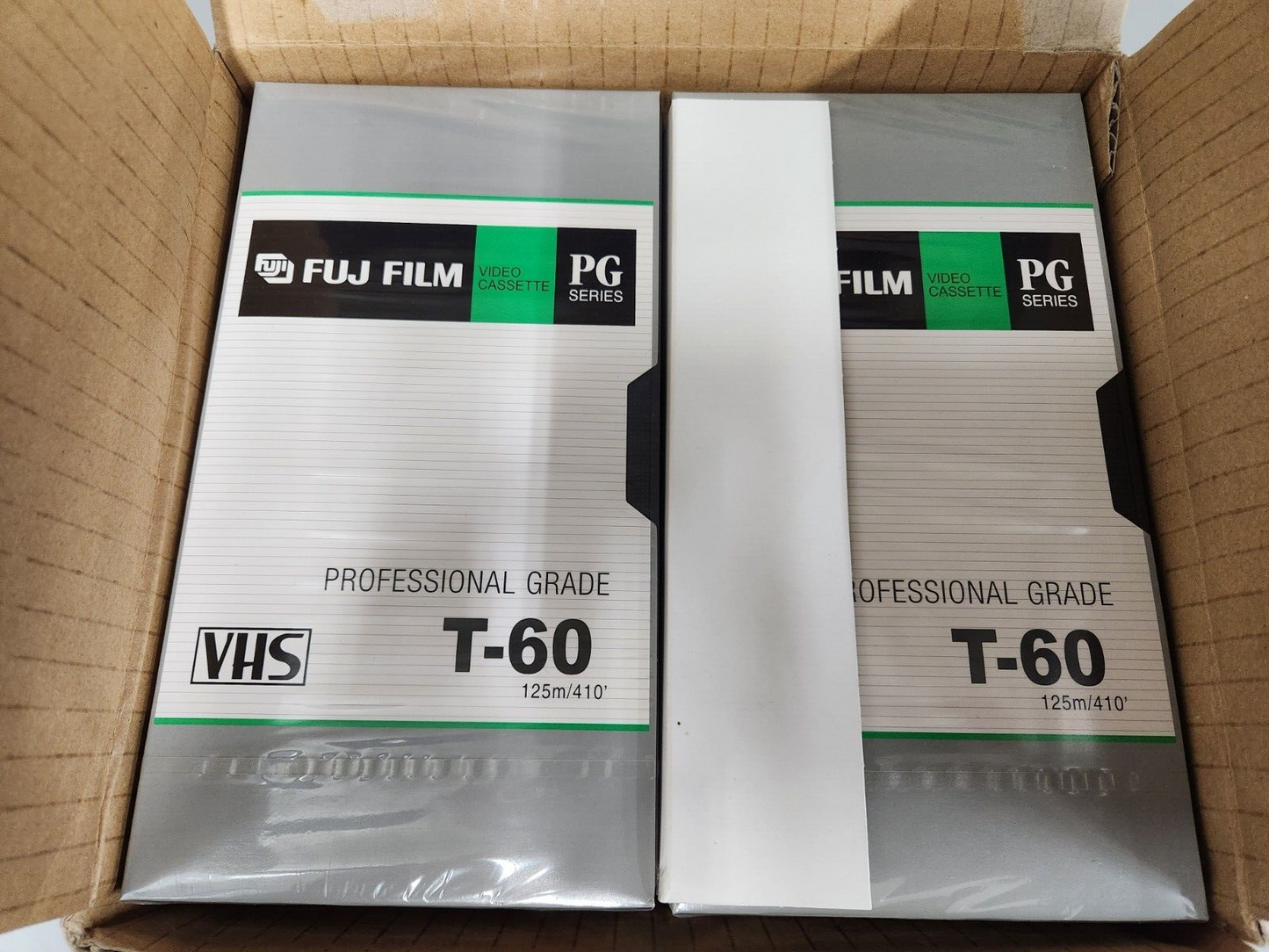 FUJI Blank Professional Grade Videocassette T-60 VHS Tapes PG Series LOT OF 10