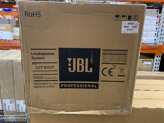 JBL LCT 81C/T Low-Profile Lay-In 2 x 2' Ceiling Tile Loudspeaker 2-Pack (White)