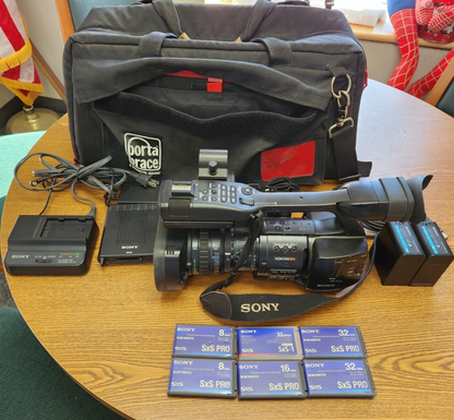 Sony PMW-EX1 XDCAM Full HD SxS Professional Video Camcorder Portabrace + More