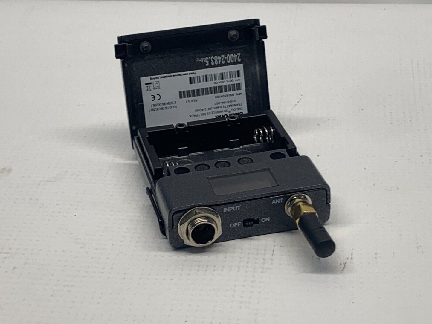 ClearOne Dialog 20 Wireless Beltpack Transmitter/Mic (RF 2.4 GHz) 910-6104-001