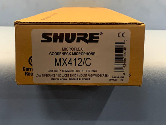 Shure MX412C - 12" Cardioid Microflex Gooseneck Microphone