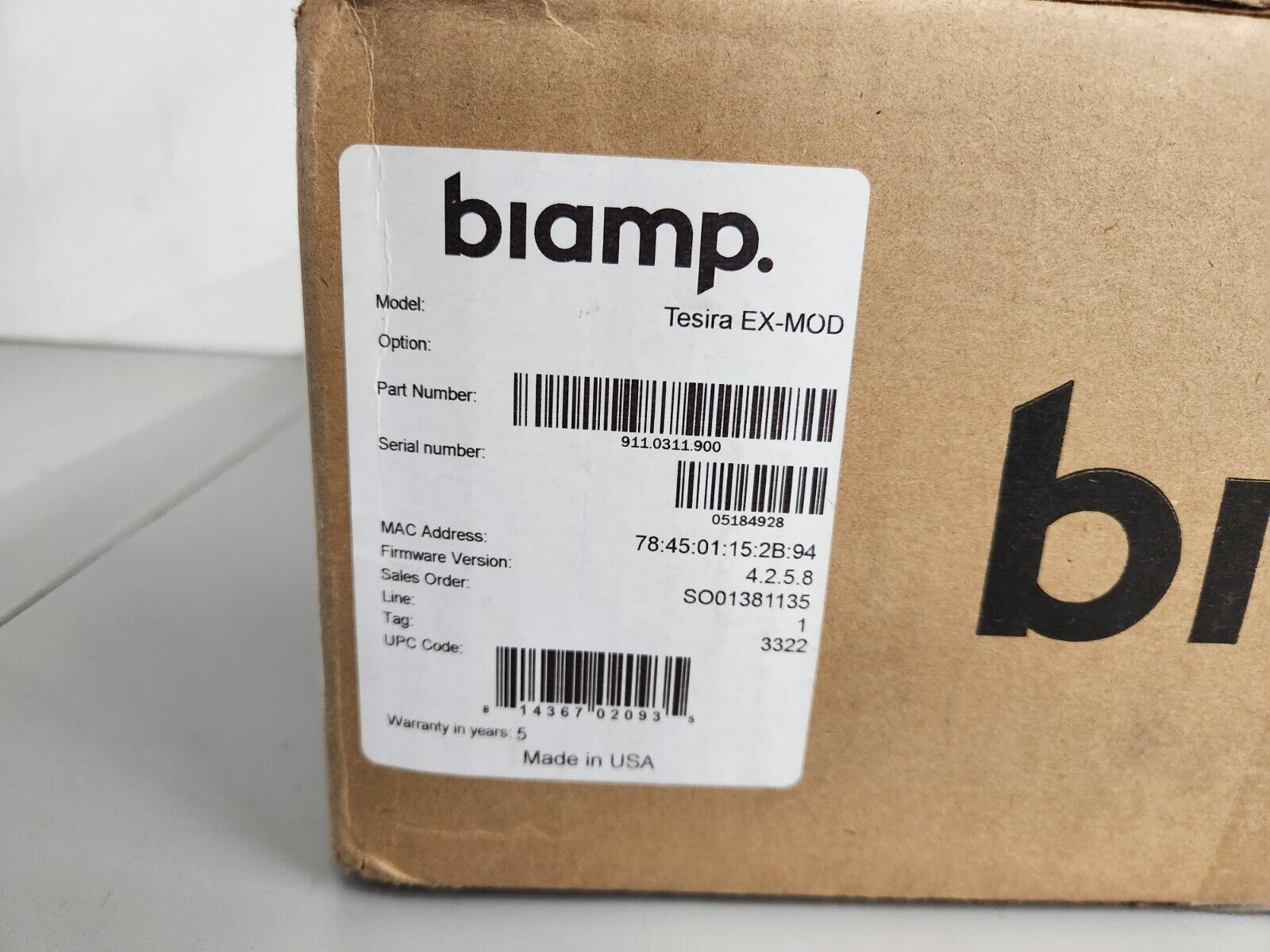 Biamp Systems Tesira EX-MOD - Modular Expander Device NEW – LPAV