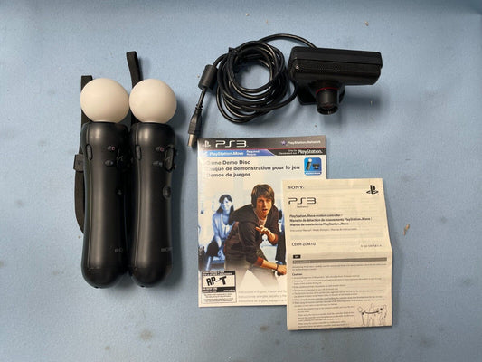 Sony PlayStation Move Bundle PS3 2 Motion Controllers, Eye Camera, and Demo Disk