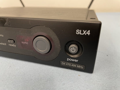 Shure SLX4 Wireless Microphone Receiver w/ Antenna & Power Supply G4 470-494 MHz