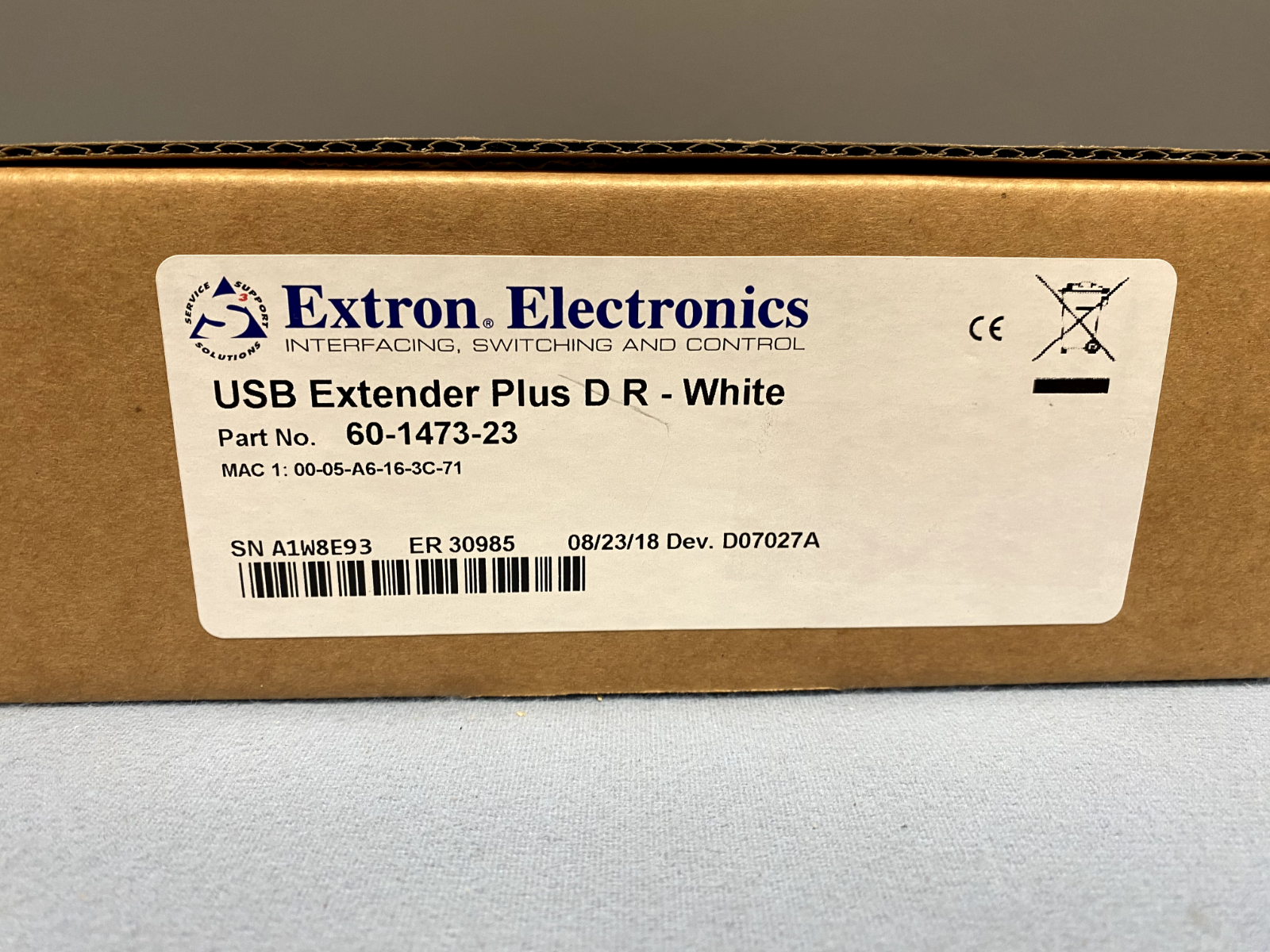 Extron USB Extender Plus D R White Receiver Decorator-Style Extender 6 ...