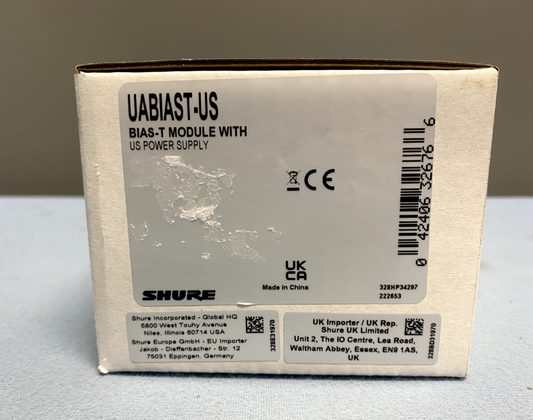 Shure UABIAST-US Bias-T Module In-Line Power Adapter 12V DC NEW
