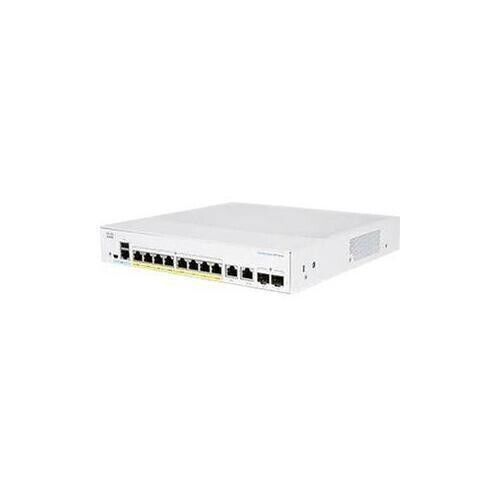 Cisco CBS350-8FP-E-2G Managed Switch, 8 Port GE, Full PoE, Ext PS, 2x1G Combo