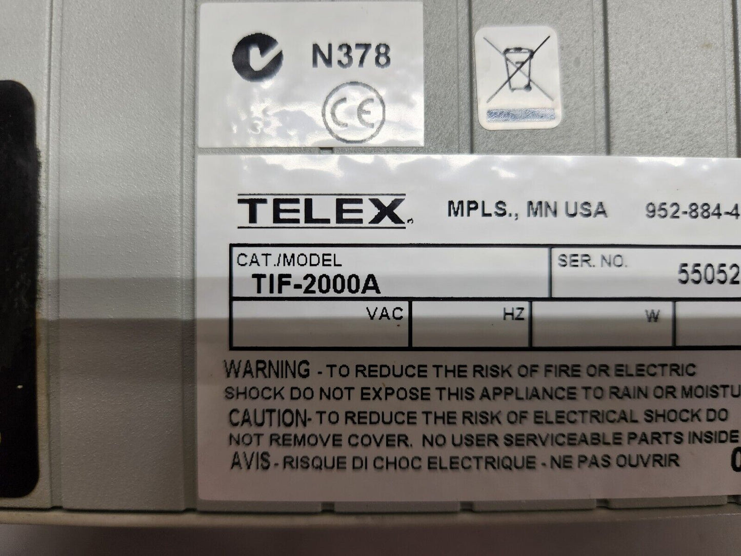 RTS TIF-2000A Single-Line Digital Telephone Interface  TIF2000A