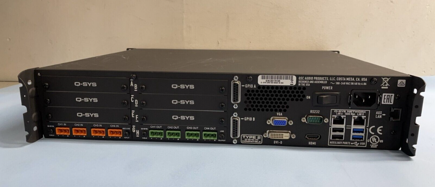 QSC Q-SYS Core 500i Integrated System Platform Digital DSP Control Processor and