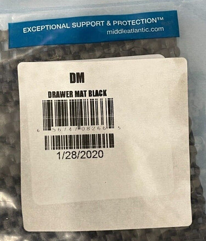 Middle Atlantic DM Non-slip Rubber Rack Drawer Mat Black (lot of 6)