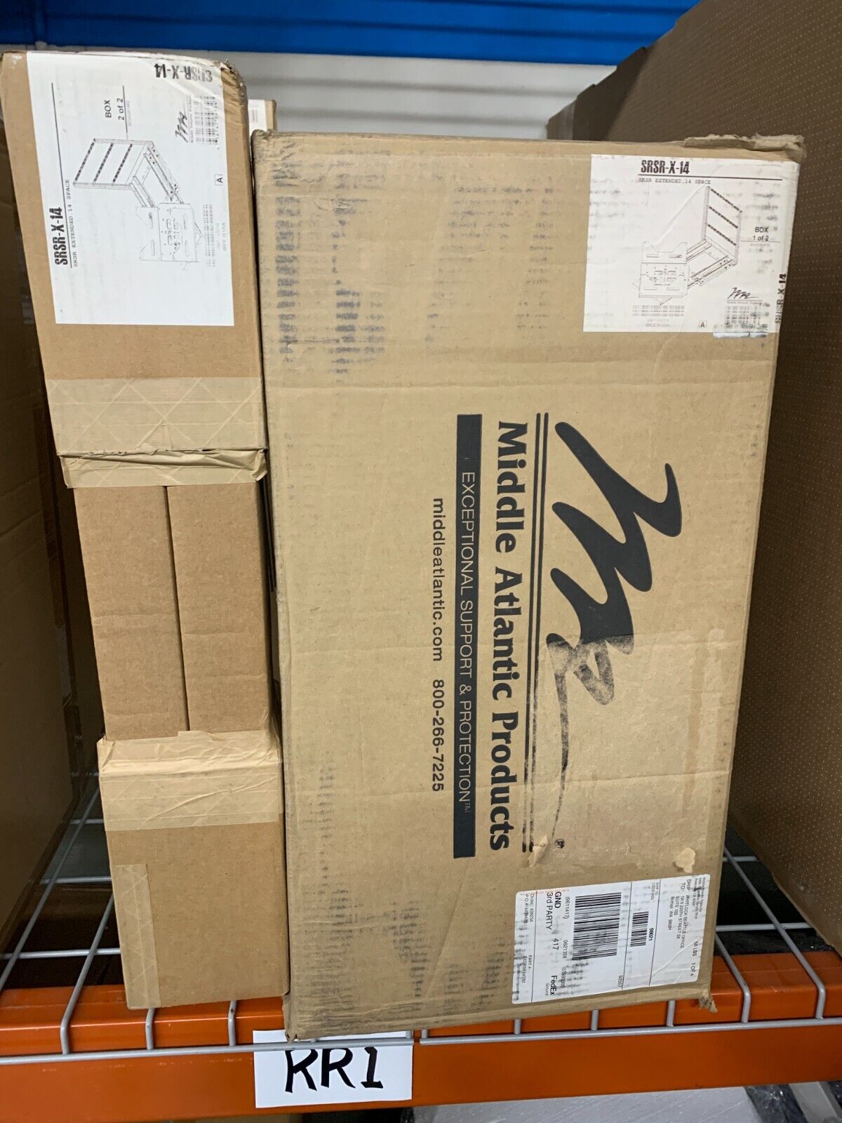 Middle Atlantic Products SRSR-X-14/ 14 Rack Unit Rotating Sliding Rail ...