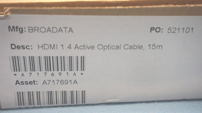 Broadata HDMI 1.4 Active Optical Cable (AOC-H-15)