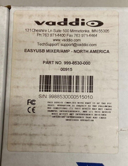 Vaddio 999-8530-000 EasyUSB Mixer/Amp System