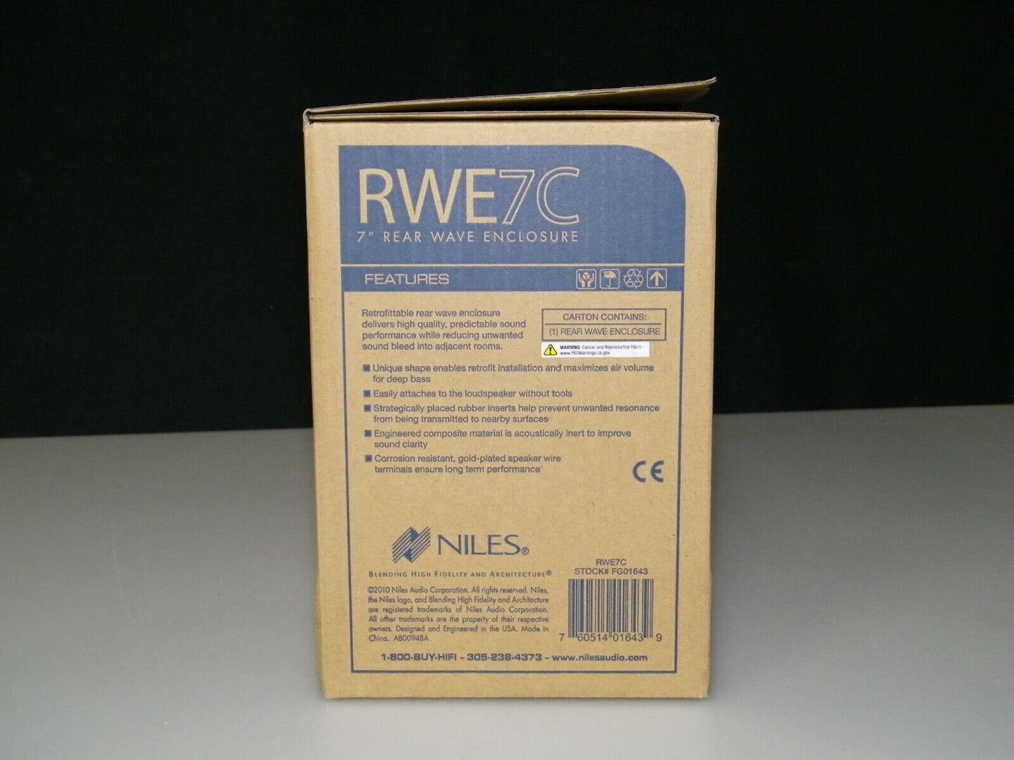 Niles RWE7C / Rear wave enclosure for Niles DS7MP & DS7PR speakers